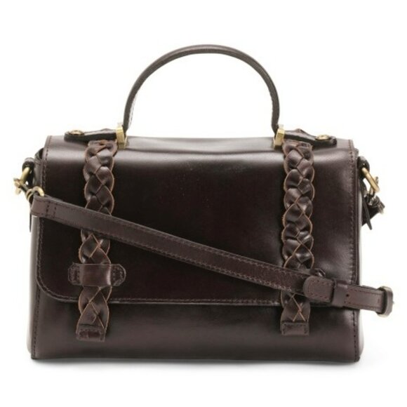 Patricia Nash Leather Dakota Top Handle Satchel With Shoulder Strap